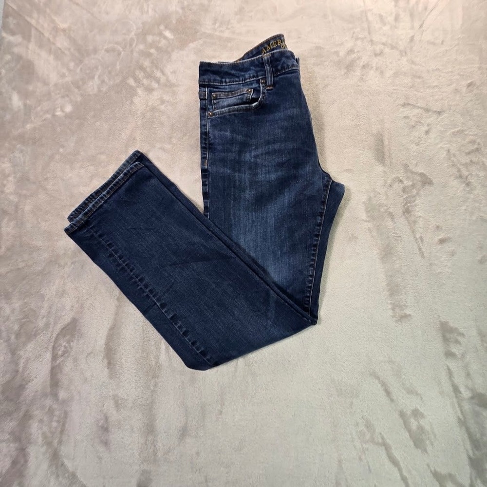 American Eagle Extreme Flex Straight Leg Jeans Dark Wash Blue Mens 32x34